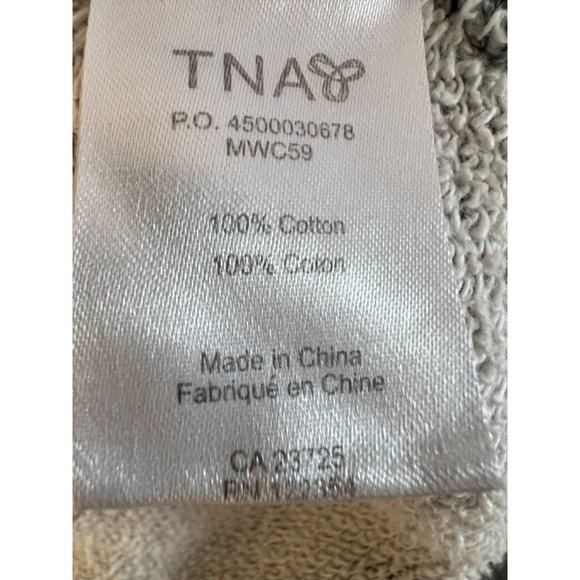 TNA Men's L funnel hoodie sweatshirt gray long sleeve stretch pop over - Picture 8 of 9